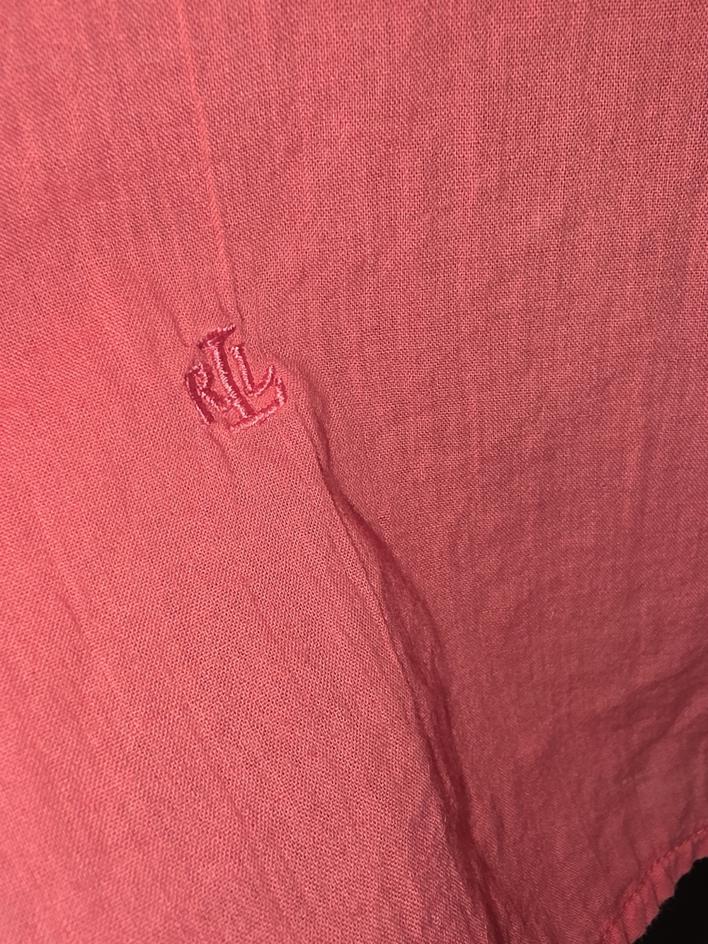 Lauren Ralph Lauren Pink 100% Cotton Pintuck Tunic Dress Size L - Picture 6 of 8